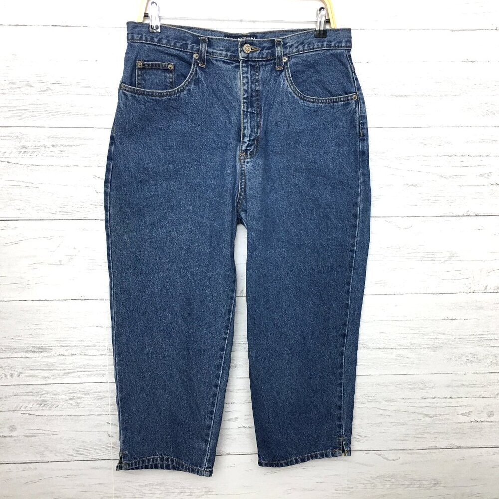 Halston Jeanswear Women's Ankle Jeans Straight Leg size 12 length 23"